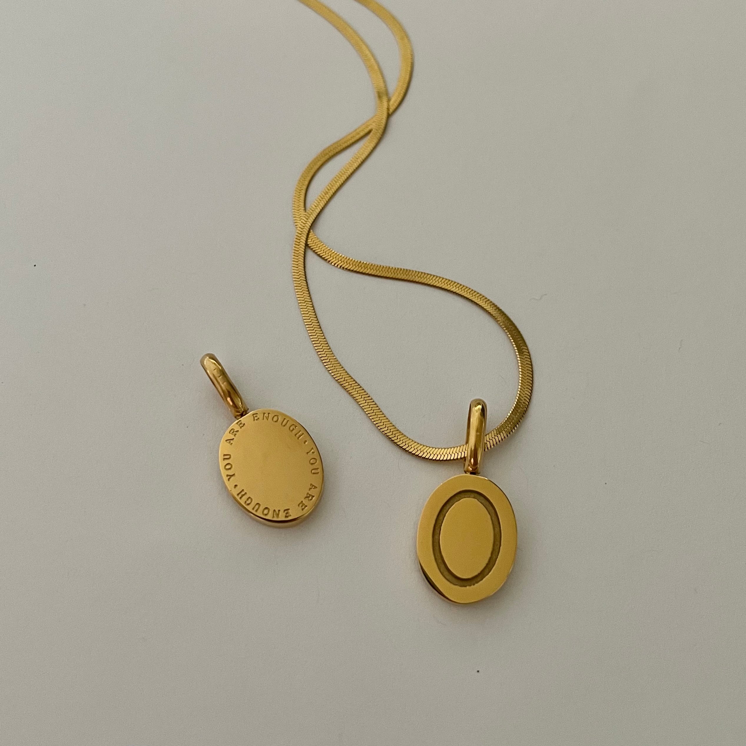 ‘You are Enough’ Affirmation Necklace - Gold